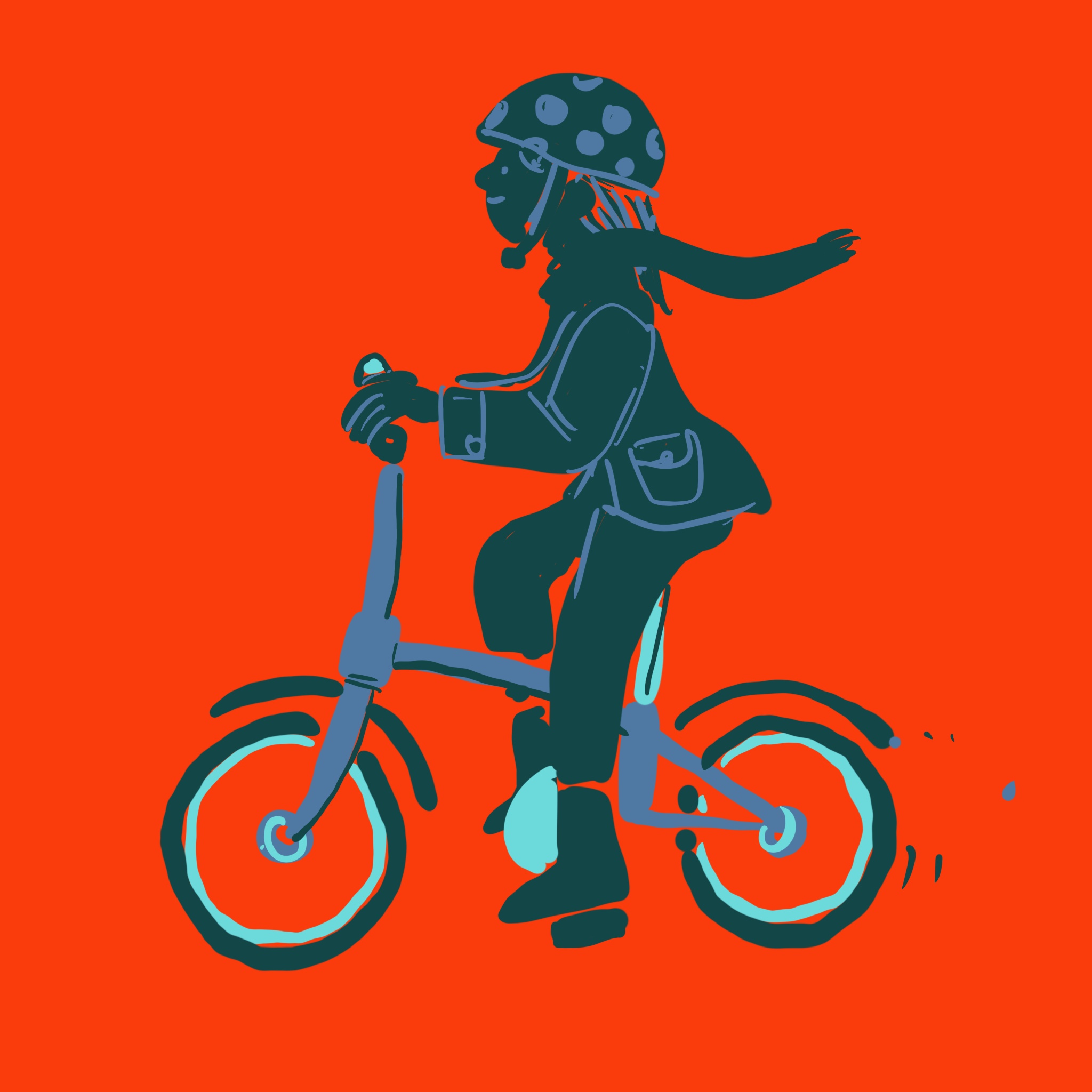 Commuter on a Brompton bike